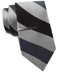 jcpenney Jf Jferrar Jf J Ferrar Wide Bar Striped Tie And Tie Bar Set Slim