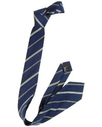 Moschino Narrow Signature Striped Silk Tie