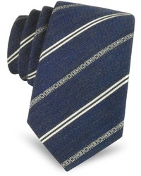 Moschino Narrow Signature Striped Silk Tie