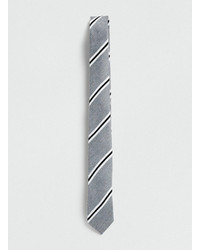 Topman Grey College Stripe Tie