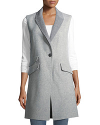 Rag & Bone Duchess Reversible Wool Cashmere One Button Vest