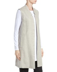 Eileen Fisher Undyed Alpaca Linen Vest