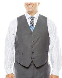Collection Collection By Michl Strahan Gray Weave Suit Vest Big Tall