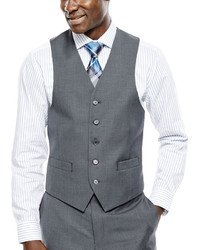 Collection Collection By Michl Strahan Gray Weave Suit Vest Classic Fit