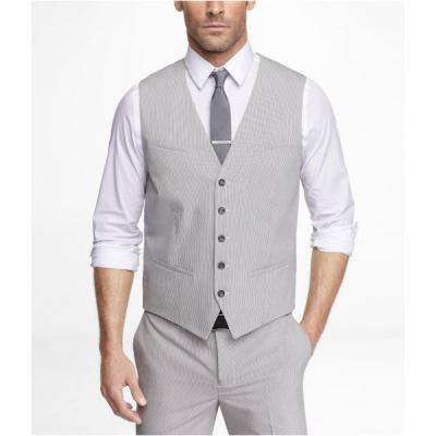 Express Pinstripe Suit Vest White Medium, $79 | Express | Lookastic
