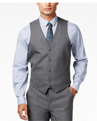 Alfani Traveler Grey Solid Slim Fit Vest Only At Macys
