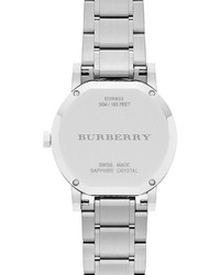Burberry Check Dial Stainless Steel Watch