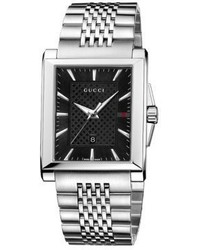 Gucci G Timeless Collection Stainless Steel Rectangle Watch
