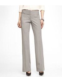 Express Gray Twill Wide Waistband Flare Editor Pant