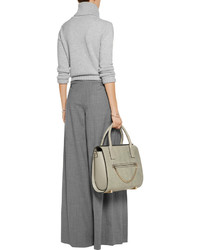 Michl Kors Collection Pleated Stretch Wool Wide Leg Pants