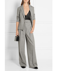 Barbara Casasola Stretch Cashmere And Wool Blend Wide Leg Pants Gray