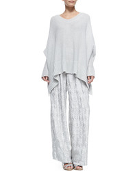 Donna Karan Wide Leg Pants With Side Buttons