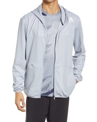 adidas Feel Ready Hooded Track Jacket In Halo Silver At Nordstrom