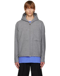 Solid Homme Gray Hooded Jacket