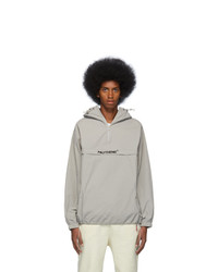 Polythene* Optics Grey Half Zip Windbreaker