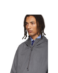 Ader Error Grey Stone Logo Hoodie Jacket