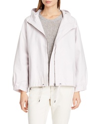 Eileen Fisher Organic Cotton Blend Hooded Jacket