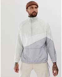 Nike Vaporwave Swoosh Half Zip Jacket In Grey
