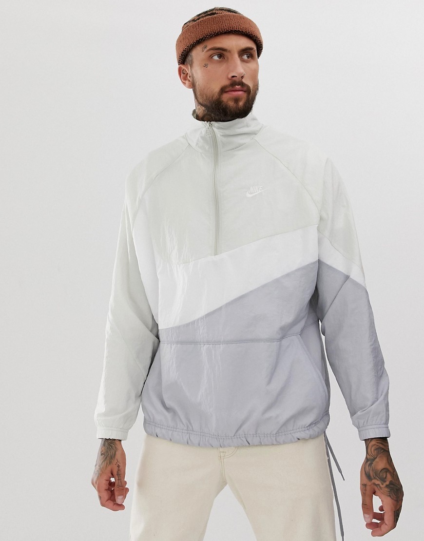 Perth Blackborough escanear Citar Nike Vaporwave Swoosh Half Zip Jacket In Grey, $32 | Asos | Lookastic