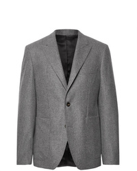 Salle Privée Anthracite Lloyd Mlange Wool Flannel Suit Jacket