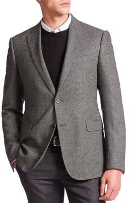 Armani Collezioni Dot Wool Blend Sportcoat, $1,295 | Saks Fifth Avenue |  Lookastic