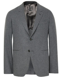 Caruso Grey Butterfly Slim Fit Wool And Cashmere Blend Blazer