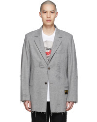 Doublet Grey Limited Edition Recycled Wool Blazer