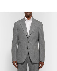 Salle Privée Grey Lloyd Slim Fit Mlange Wool Flannel Suit Jacket