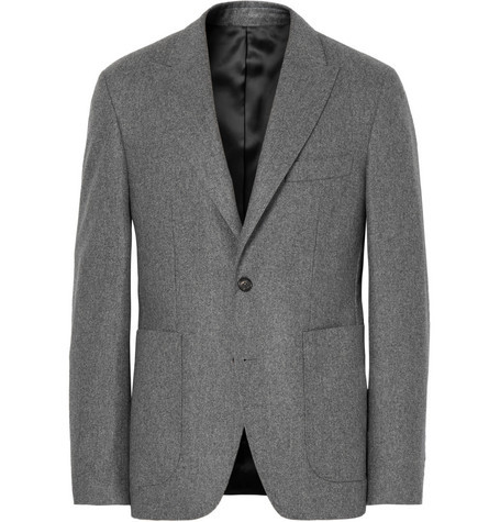 Salle Privée Grey Lloyd Slim Fit Mlange Wool Flannel Suit Jacket ...