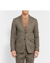 Billy Reid Grey Loring Slim Fit Wool And Cashmere Blend Tweed Suit Jacket