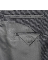 Tom Ford Grey Slim Fit Sharkskin Woven Mohair Silk And Wool Blend Blazer