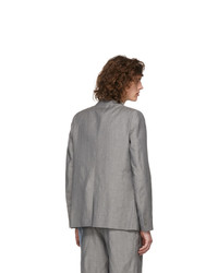 House Of The Very Islands Grey Slim Fit Tailored Blazer