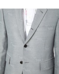 Thom Browne Hector Jacquard Regular Fit Wool Blend Jacket