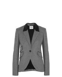 Tod's Leather Trimmed Wool Blazer