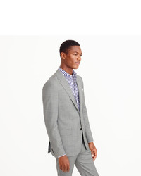 J.Crew Ludlow Slim Fit Wide Lapel Suit Jacket In Grey Stretch Italian Worsted Wool