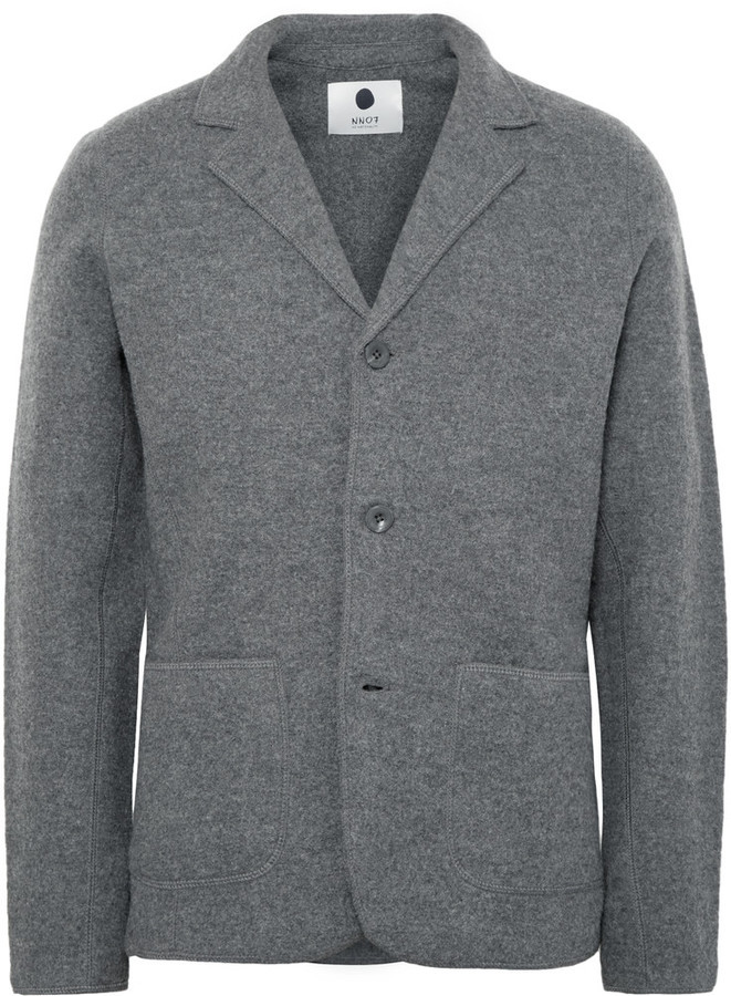 Nn07 Grey Wallace Slim Fit Boiled Wool Blazer, $225 | MR PORTER | Lookastic