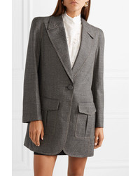 Fendi Oversized Checked Wool Blend Jacket