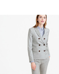 J.Crew Petite Double Breasted Blazer In Super 120s Wool