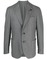Men's Grey Wool Blazer, Black Waistcoat, White Vertical Striped Dress ...