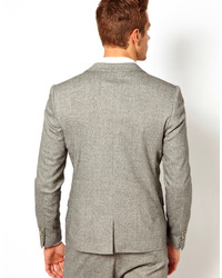 Asos Slim Fit Suit Jacket In Tweed