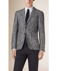 Burberry Slim Fit Wool Blend Tailored Jacket