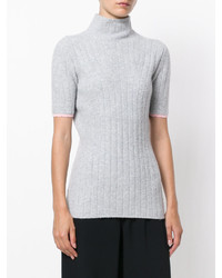 Victoria Beckham Ribbed Detail Roll Neck Top