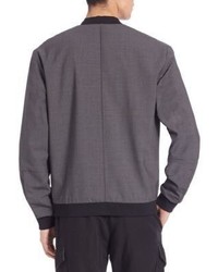 Vince Worsted Wool Reversible Bomber Jacket