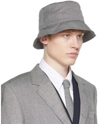 Thom Browne Gray Black Wool Bucket Hat