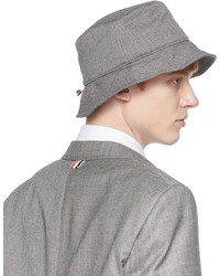 Thom Browne Gray Black Wool Bucket Hat