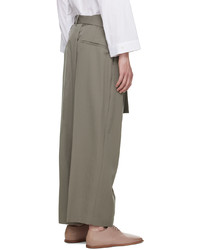 Rito Structure Gray Crossed Trousers