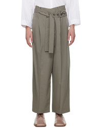 Rito Structure Gray Crossed Trousers