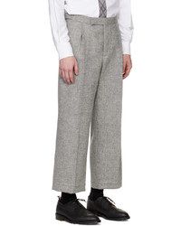Thom Browne Gray Pleated Trousers