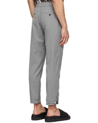 Neil Barrett Gray Polyester Trousers