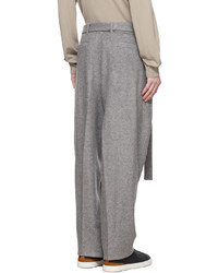 Ermenegildo Zegna Couture Grey Cashmere Wool Trousers